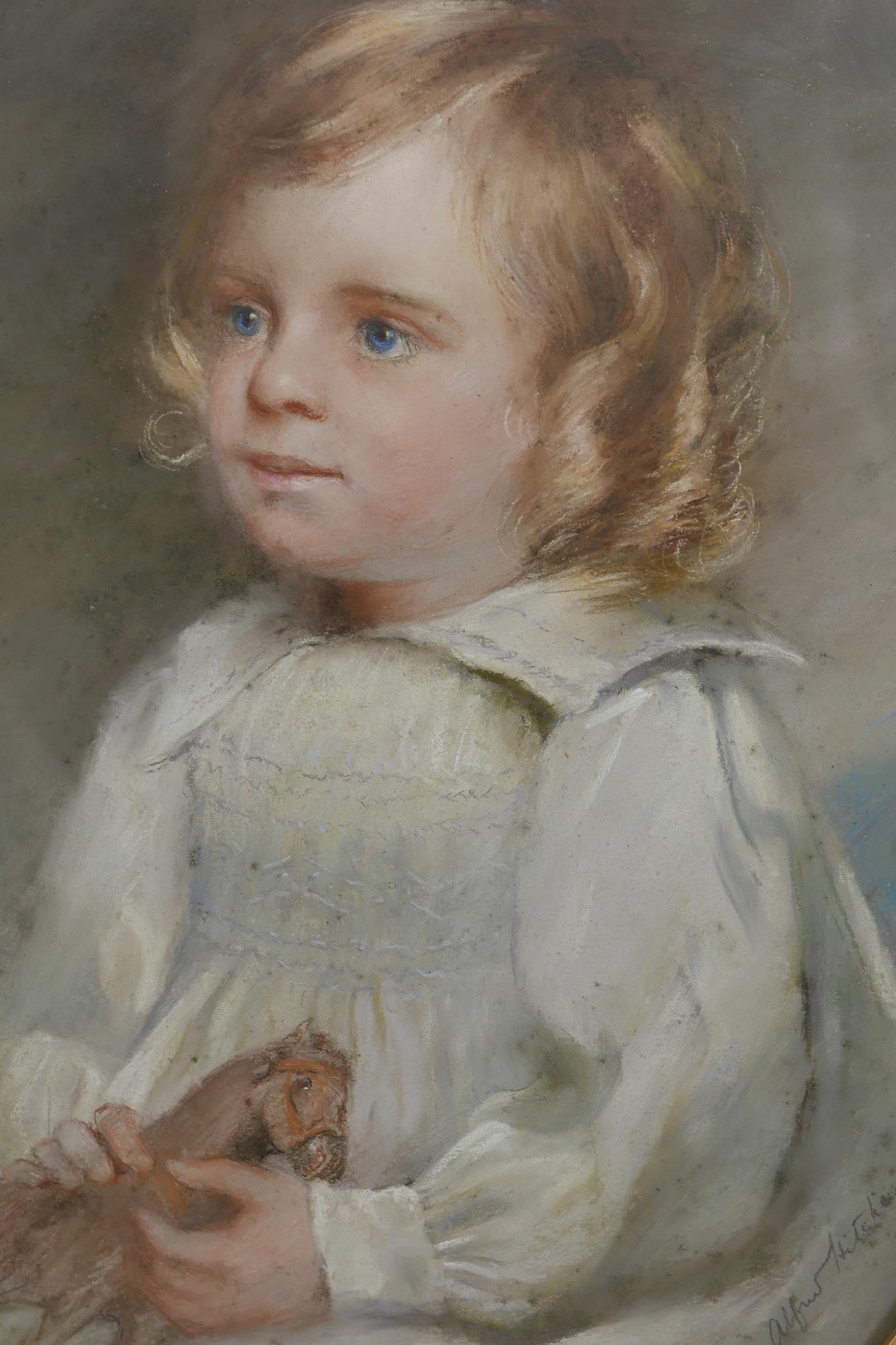 Alfred Hitchens, portrait of a child, signed and dated, 1919, pastel, 23" x 17"