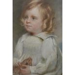 Alfred Hitchens, portrait of a child, signed and dated, 1919, pastel, 23" x 17"