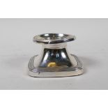 A German 925 sterling silver candle holder by Jacob Grimminger, filled, 3½" x 3½", 2" high