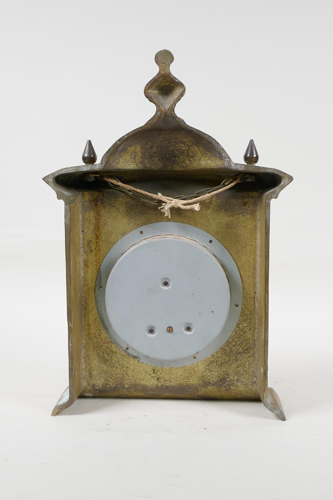 A brass mounted 'Paymaster' thermometer and barometer, 11" high - Image 3 of 3