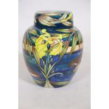 A Moorcroft jar and cover, 'River Otters' designed by Sian Leper, limited edition no 39/150, dated