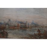 William Freeman, (1851-1934), Romantic City Skyline I, watercolour, 21" x 29"