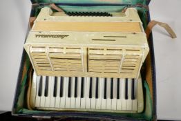A Santianelli piano accordion in fitted case