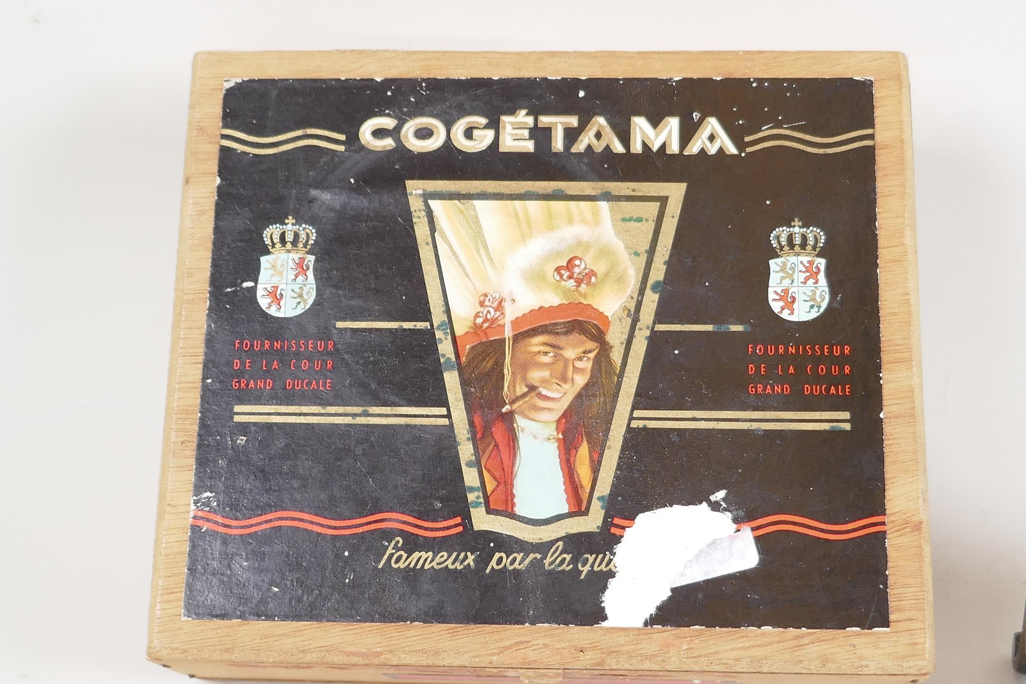 A Dunhill Tinder Pistol table lighter (losses), a Cogetama cigar box with four true and five dummy - Image 3 of 5