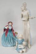 A Royal Doulton figure, 'Lady Charmian' HN1948, together with 'Ance' HN2158, A/F, and 'Bolero' by