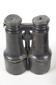 A pair of vintage binoculars, c1900, with field/theatre/marine settings, adjustable by a wheel