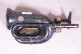 A vintage car klaxon horn, King of the Road No 38, 11½" long