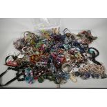 A quantity of costume jewellery, watches etc