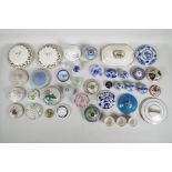 A quantity of C18th, 19th and 20th pot lids, Chinese and English, A/F