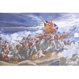 Ray Kirkpatrick, 'Alexandria, March 21, 1801, North Gloucester Regt', gouache, 32" x 22"