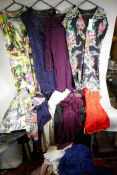 A quantity of retro and vintage ladies clothing, mainly dresses from Karen Millen, Ralph Lauren, Max