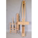 A Winsor and Newton Artist's easel, a smaller portable easel and a Reeves Sketch easel