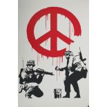 Banksy, CND Soldiers limited edition copy screen print by the West Country Prince, 85/500, 19½" x