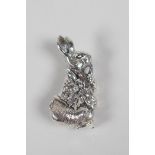 A sterling silver Peter Rabbit brooch