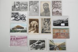 A collection of early to mid C20th African postcards, including portraits & landmarks