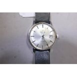 A vintage Tissot 'Seastar' automatic gentleman's stainless steel wristwatch, with silvered dial,