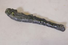 An antique Irish blackthorn shillelagh, 12" long