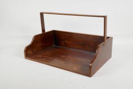 A Victorian rosewood cheveret top/book stand, A/F, 14" x 9"