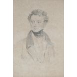 A Victorian stipple engraving of an English gentleman, painted by Stewart Newton Esq and engraved by