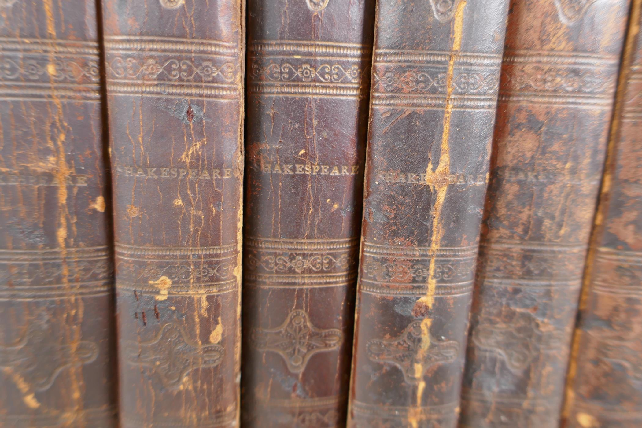 The Dramatic works of William Shakespeare, stereotype edition, Vol 1-12, early C19th leather bound - Image 4 of 9