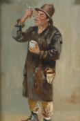 Portrait of a vagabond, bears signature Munnings, oil on board,  9½" x 6"