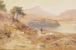 Hugh William Williams, Loch Ard, early C19th watercolour, signed and titled verso and to the