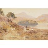 Hugh William Williams, Loch Ard, early C19th watercolour, signed and titled verso and to the