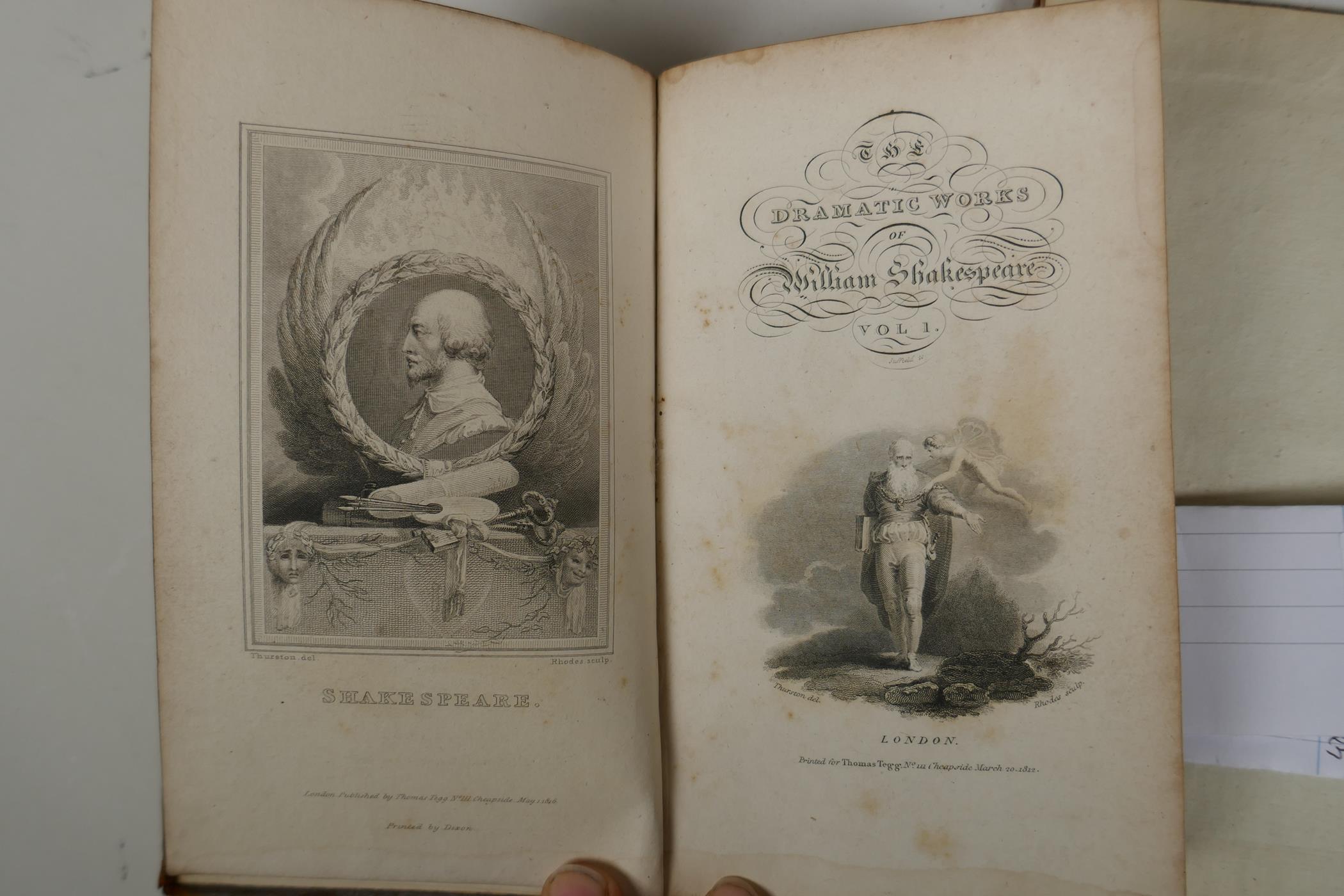 The Dramatic works of William Shakespeare, stereotype edition, Vol 1-12, early C19th leather bound - Image 6 of 9