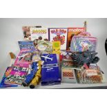 A quantity of vintage toys etc, including Barbie Winter Velvet (boxed), collectors' cards, tea