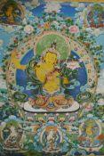 A Tibetan printed thangka, 15½" x 19½"