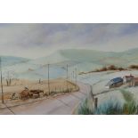 Edward Emerson, continental landscape, watercolour, George Buckle, a Brittany street scene,