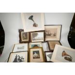 A quantity of various pictures, including watercolours & prints
