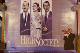 Ten Quad film posters, including 'High Society' (BFI), 'Jackie', 'Funny Games', 'Broken Flowers', '