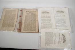 A quantity of replica and historical documents, relating to C18th parliamentary acts and copies of