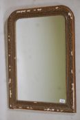 A C19th French Louis Phillipe giltwood and composition wall mirror, 31" x 22"