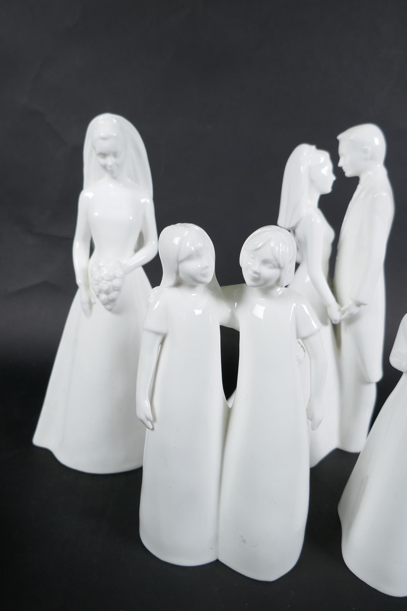 Five 'Moments by Coalport' figures, 'With this ring', 'The Bride', 'The Groom', 'Special Friends' - Image 3 of 3