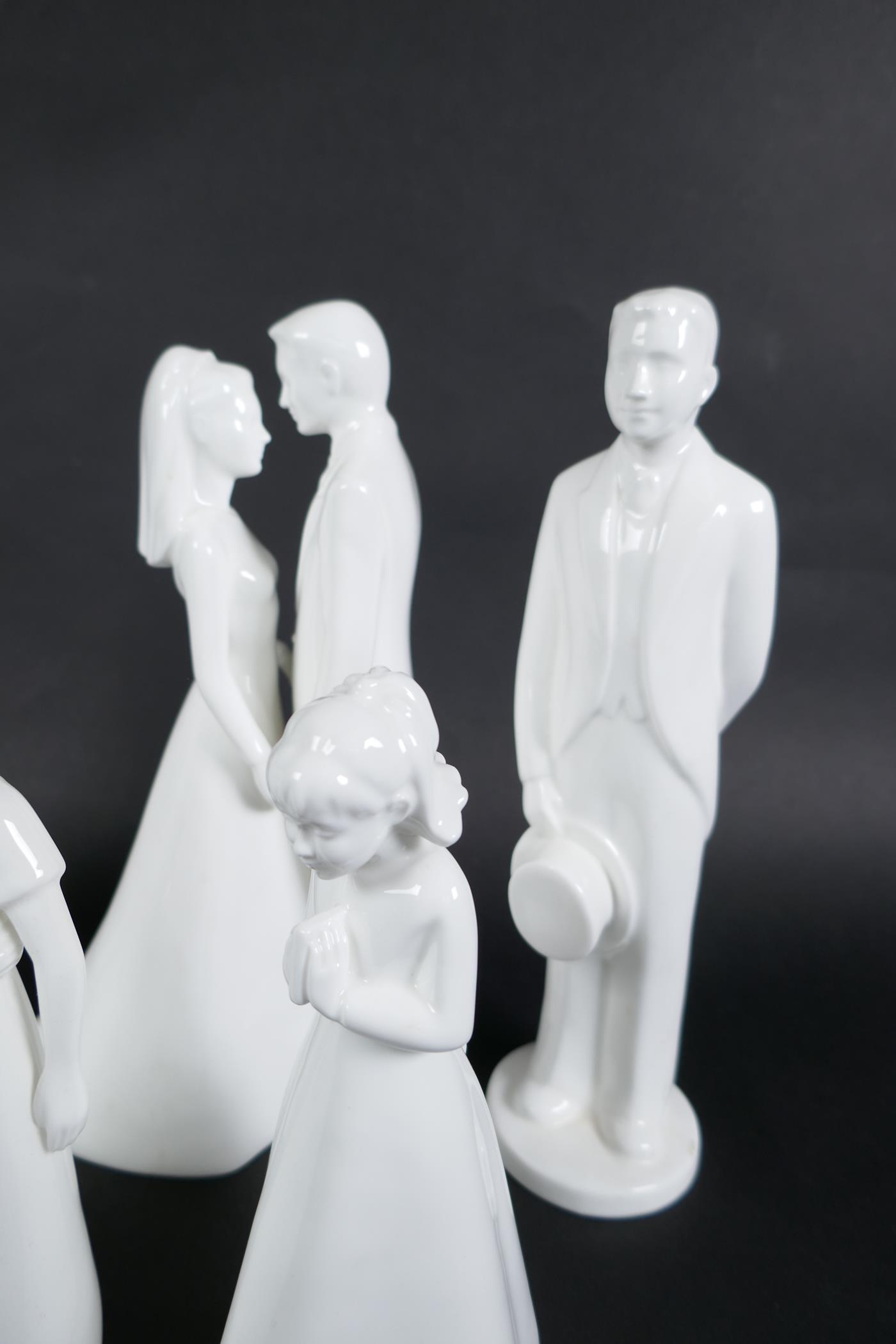 Five 'Moments by Coalport' figures, 'With this ring', 'The Bride', 'The Groom', 'Special Friends' - Image 2 of 3