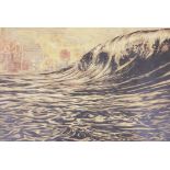 Shepard Fairey, Dark Wave, offset lithograph, pencil signed, 34" x 22½"