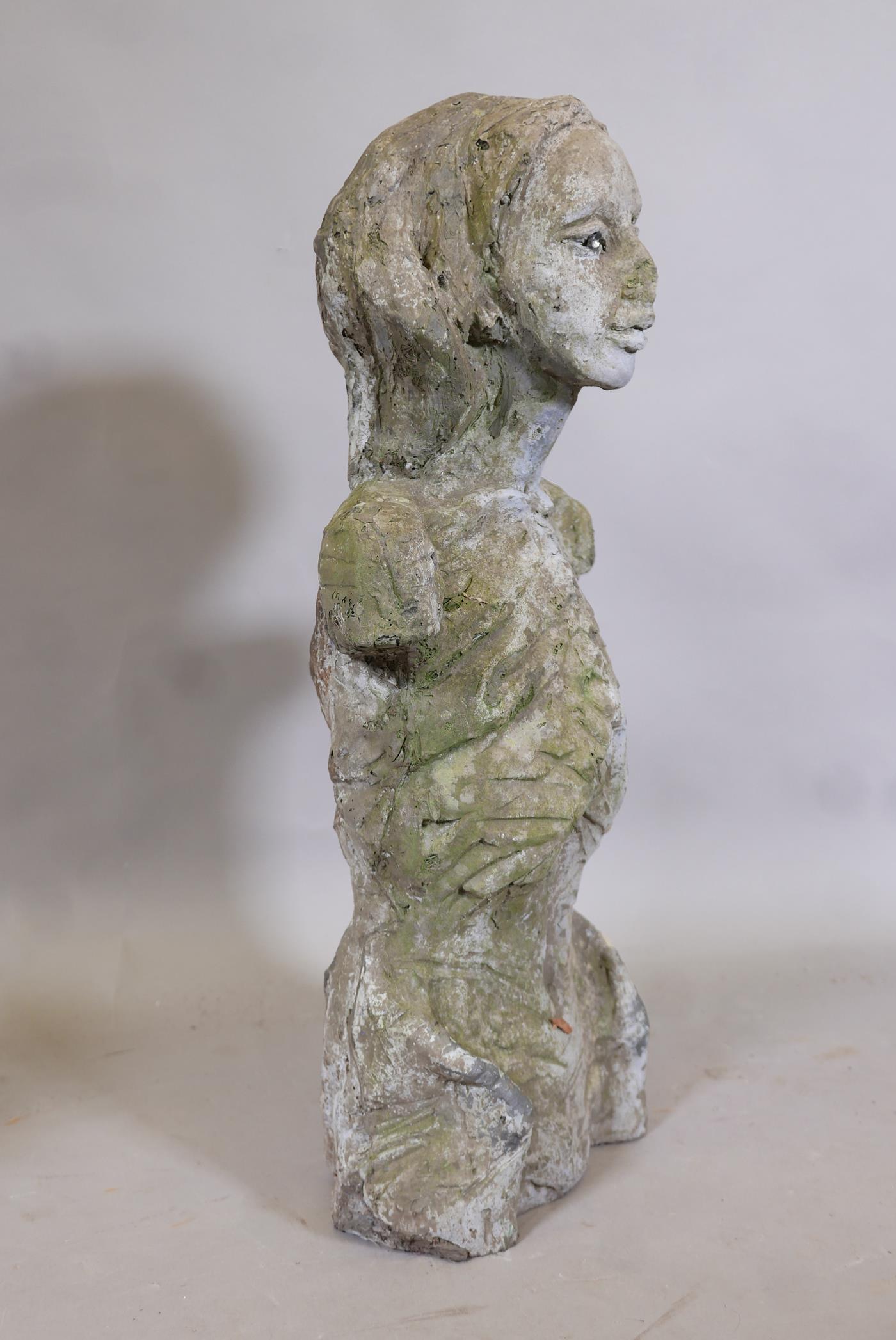 A composition sculpture, study of a woman, 28" high - Image 2 of 2