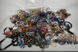 A quantity of costume jewellery, watches etc