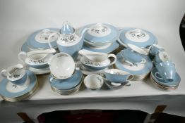 An extensive Royal Doulton "Rose Elegans" pattern dinner & coffee service, with three tureens and