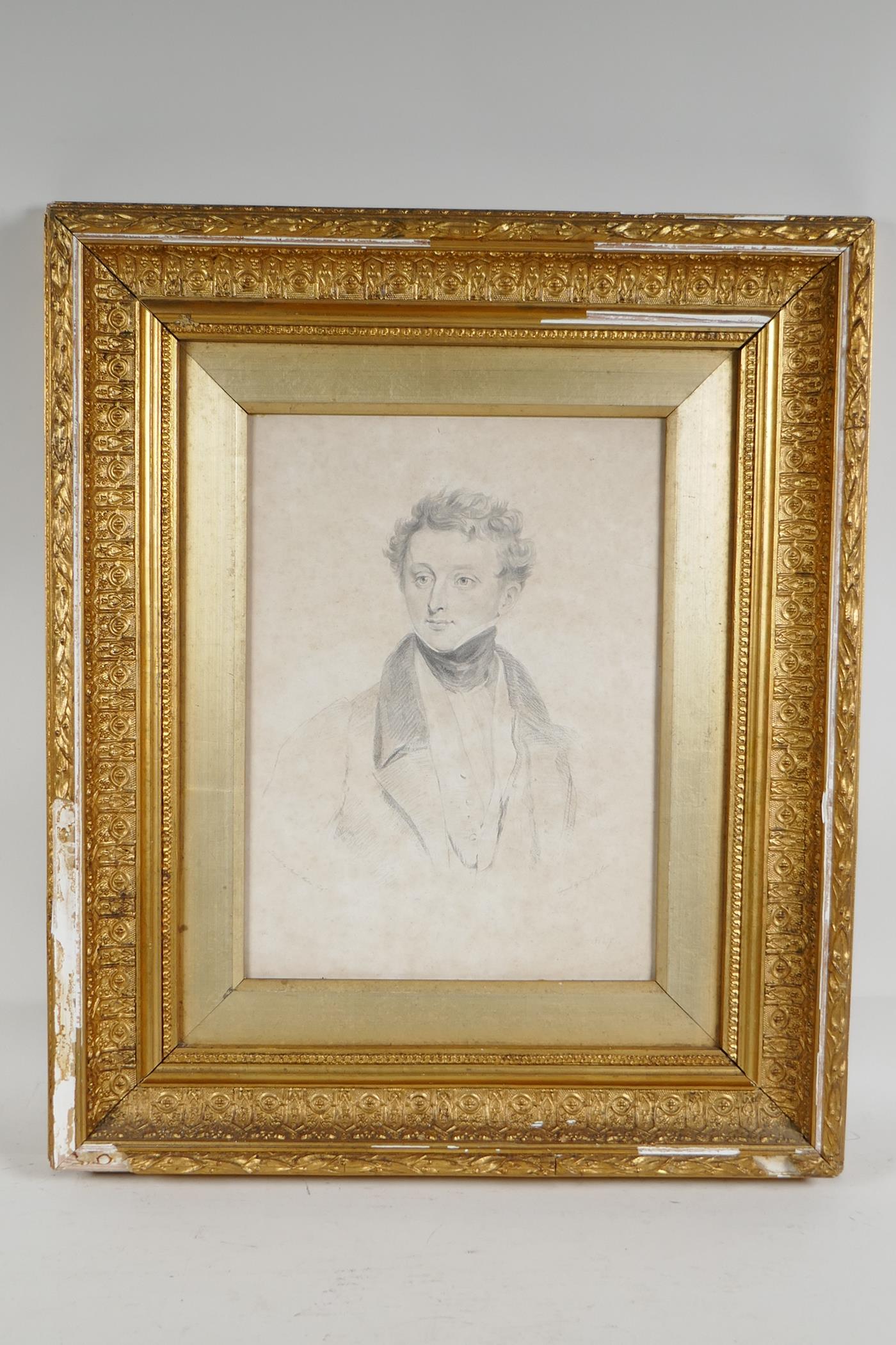 A Victorian stipple engraving of an English gentleman, painted by Stewart Newton Esq and engraved by - Image 2 of 6