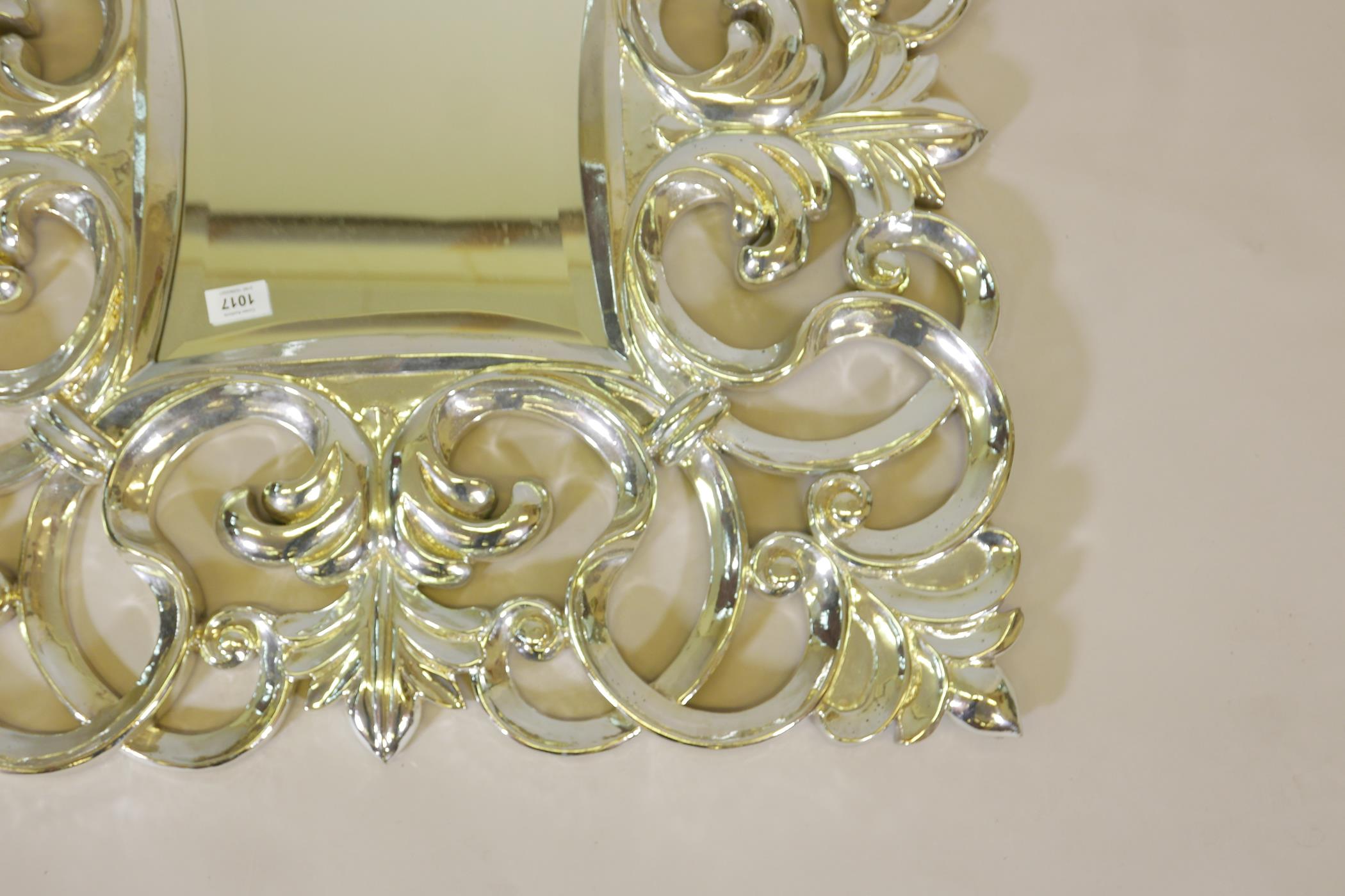 A Florentine style silver composition wall mirror, 31" x 31" - Image 3 of 3