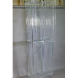 Four metal cage lockers, 24" x 12" x 78"