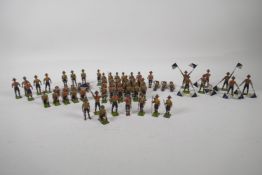 A collection of 60+ Britains painted lead scout figures, AF