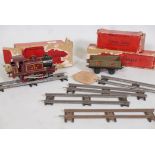 A Hornby '0' guage, no.1 tank loco, in LMS livery, with clockwork motor, in original box with