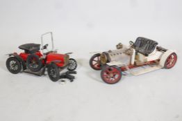 A Mamod steam engined roadster car, AF, lacks fire box, and a limited edition of Ipswich vintage