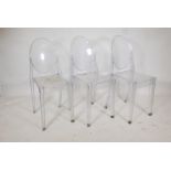 Set of three, Kartel style victoria ghost chairs
