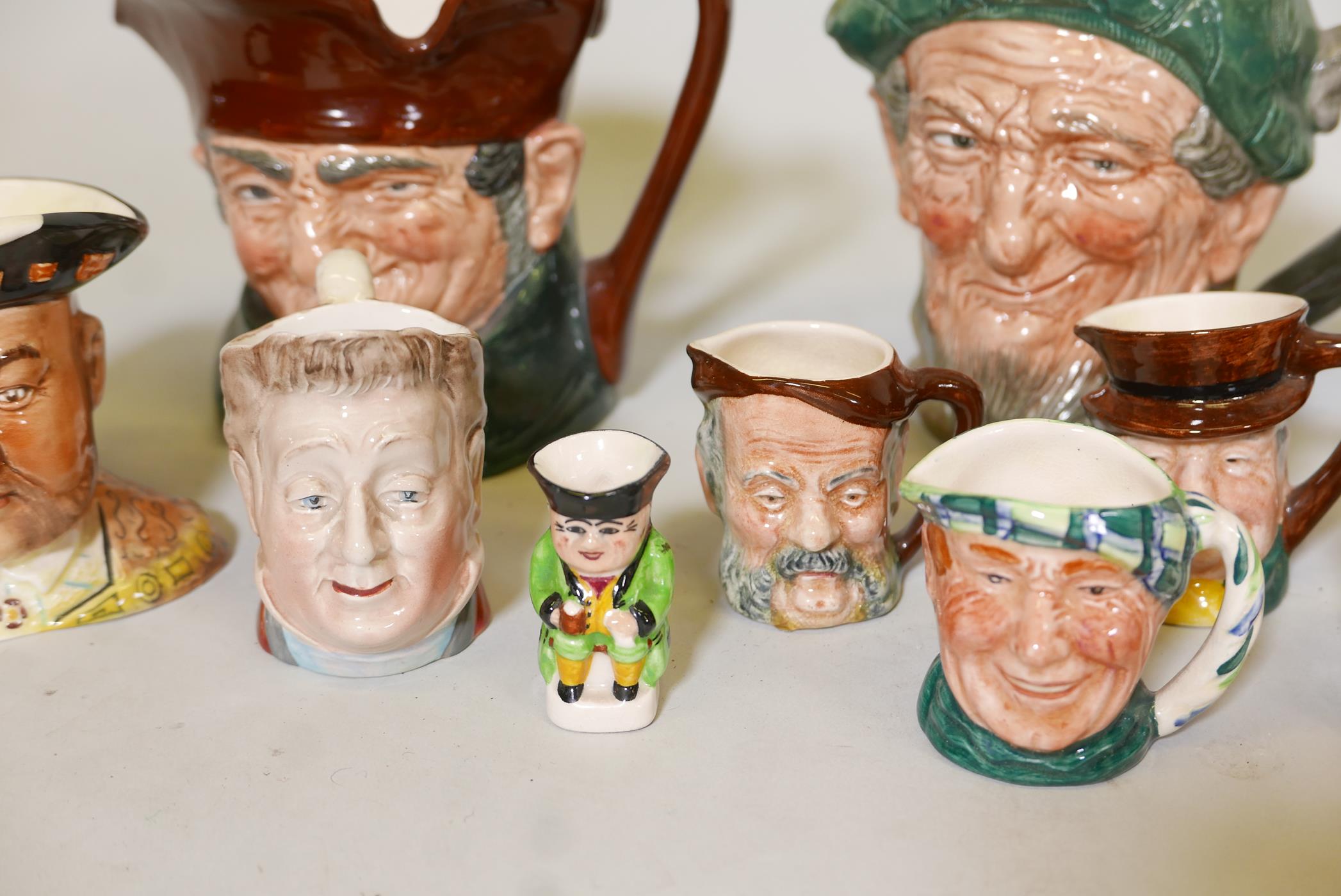 A collection of character jugs, Royal Doulton, Sylvac, etc, full size and miniature - Image 3 of 4