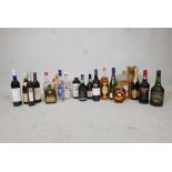 A quantity of spirits, ports, champagne and wines